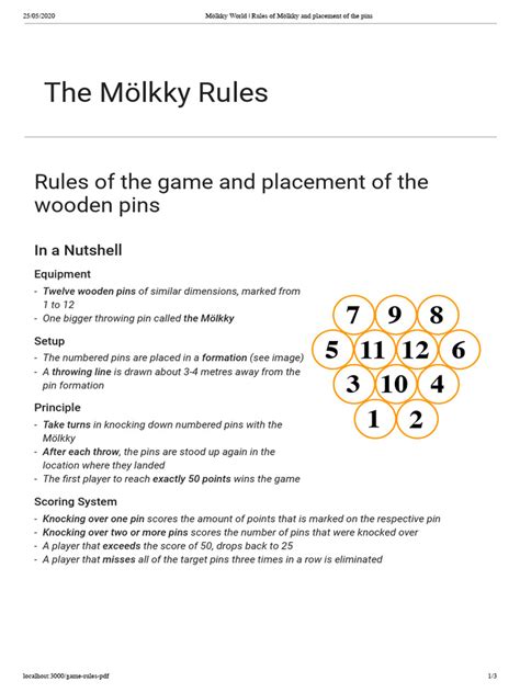 molkky rules|printable molkky rules.